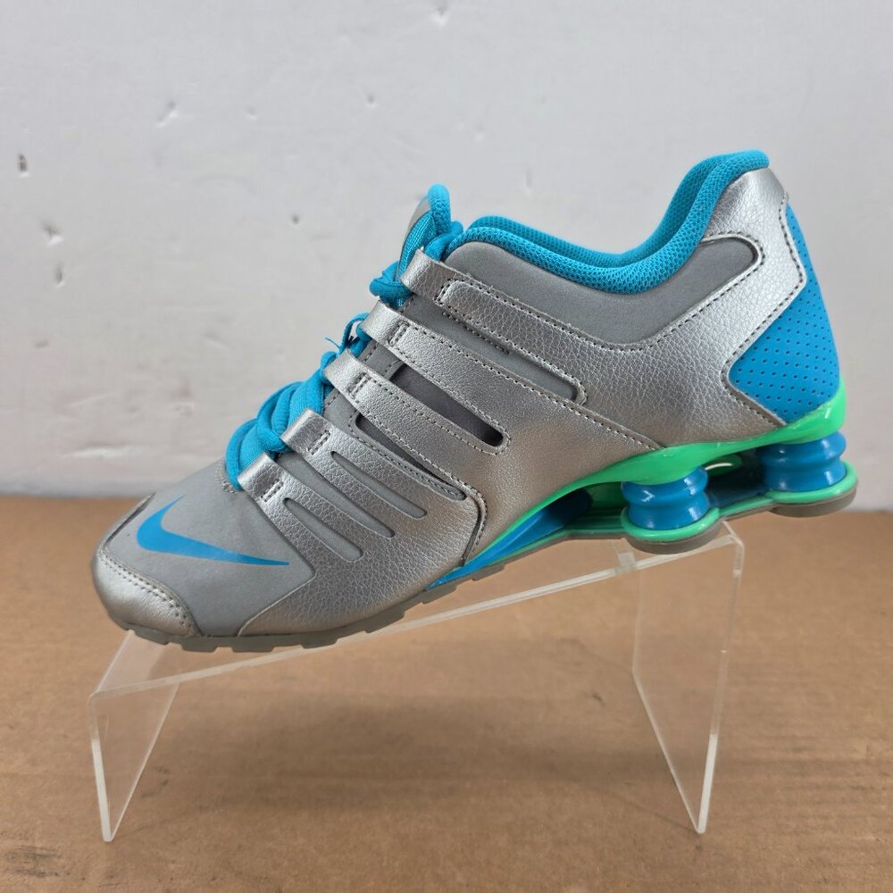 NIKE Womens Shox NZ Sneakers Gray Blue  Shoes Y 7 W8.5 739638-004 - Picture 4 of 16
